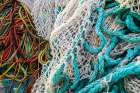 Skagen, Denmark. Colored fishing nets. Art Print
